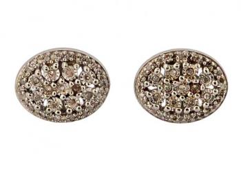 Stříbrné náušnice s diamanty Stříbrné náušnice s diamanty