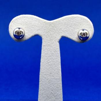 Bílozlaté náušnice s brilianty Bílozlaté náušnice s brilianty