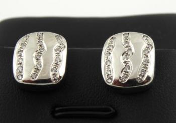 Designové zlaté náušnice s přírodní diamanty Designové zlaté náušnice s přírodní diamanty