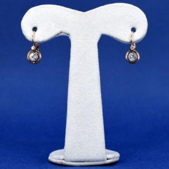 Zlaté náušnice se safíry Zlaté náušnice se safíry